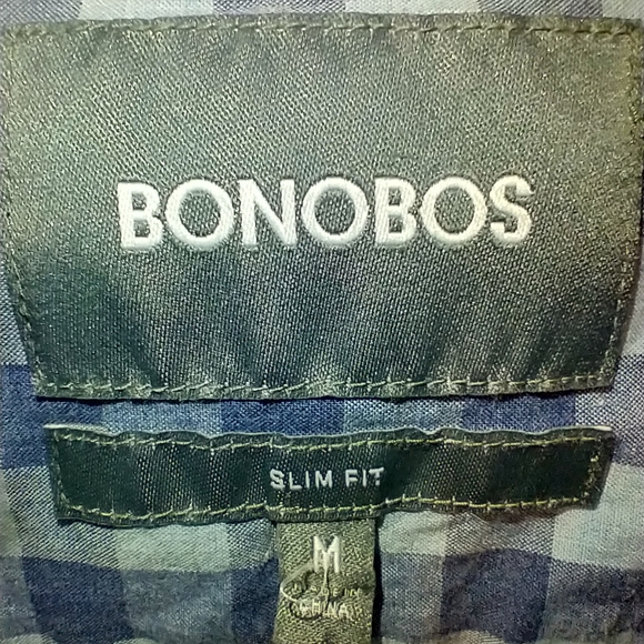 Bonobos Slim Fit Checkered Long Sleeve Button Up Shirt Men's sz Medium. - Picture 5 of 6